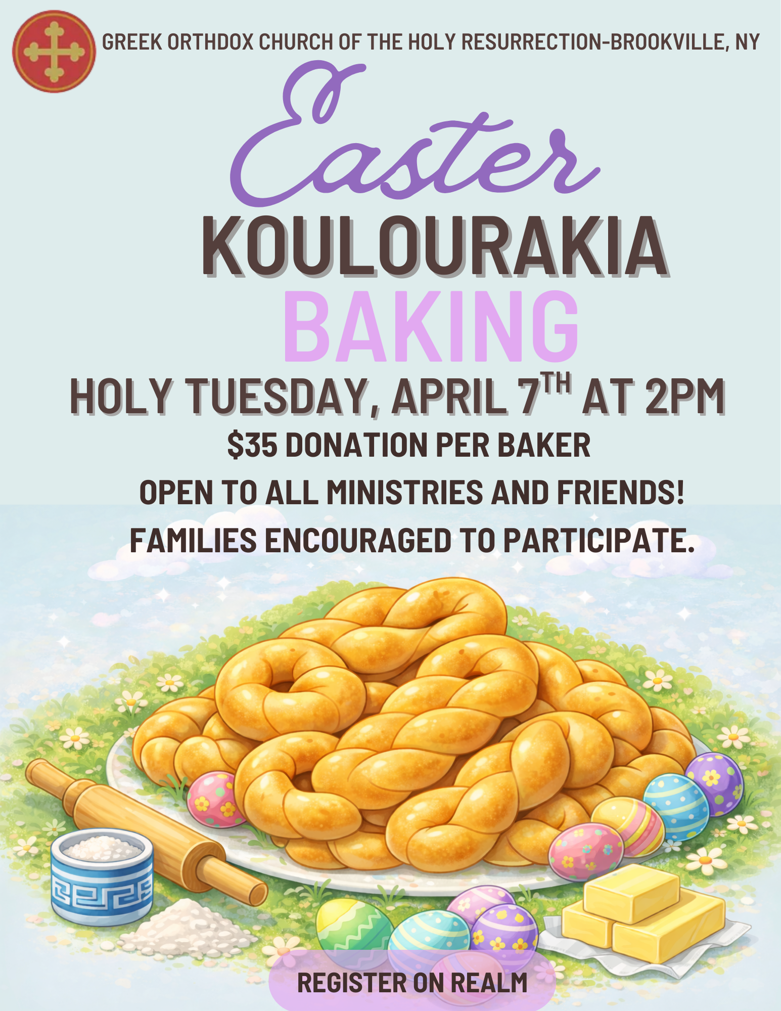 Easter Koulourakia Baking - April 7, 2026