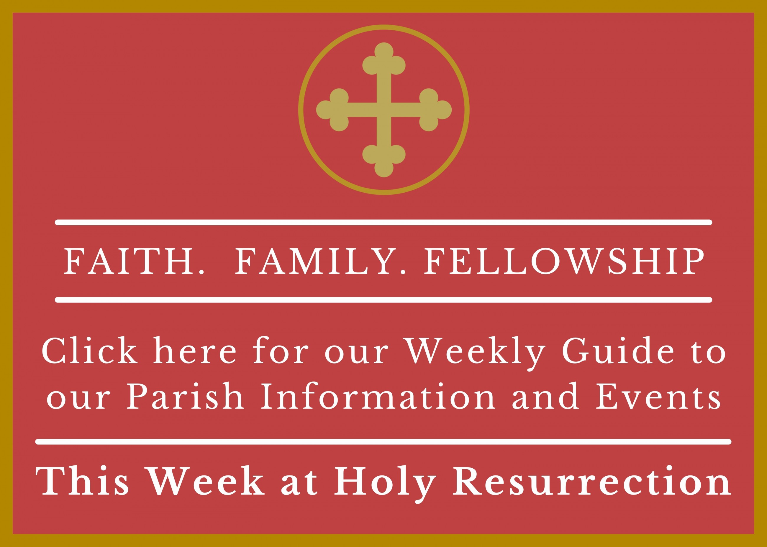 This Week At Holy Resurrection